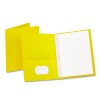 PAPER TWIN-POCKET PORTFOLIO, TANG CLIPS, LETTER, 1/2