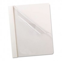 COATED PAPER REPORT COVER, TANG CLIP, LETTER, 1/2