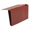 PREMIUM REINFORCED FIVE INCH EXPANSION WALLETS, RED FIBER, LEGAL, RED