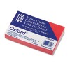 UNRULED INDEX CARDS, 3 X 5, CHERRY, 100/PACK