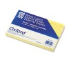 RULED INDEX CARDS, 5 X 8, CANARY, 100/PACK