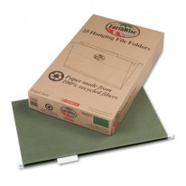 EARTHWISE 100% RECYCLED PAPER HANGING FOLDERS, KRAFT, LEGAL, GREEN, 25/BOX