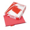 HANGING FILE FOLDERS, 1/5 TAB, LETTER, RED, 25/BOX