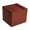 100% RECYCLED PAPER, DAILY, EXPANDING FILE, 21 POCKET, RED FIBER, LETTER, RED