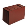 EARTHWISE RECYCLED A-Z EXPANDING FILE, 21 POCKETS, RED FIBER, LEGAL, RED