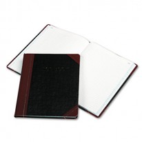 LOG BOOK, RECORD RULE, BLACK/RED COVER, 150 PAGES, 10 3/8 X 8 1/8