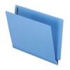 TWO-PLY EXPANSION FOLDER, TWO FASTENERS, END TAB, LETTER, BLUE, 50/BOX
