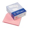 REINFORCED END TAB FOLDERS, TWO PLY TAB, LETTER, PINK,  100/BOX