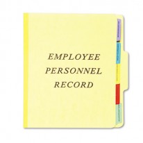 VERTICAL PERSONNEL FOLDERS, 1/3 CUT TOP TAB, LETTER, YELLOW