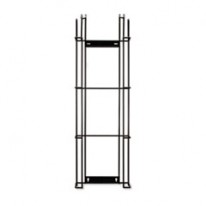 10-UNIT DISPENSER RACK FOR LARGE EMERGENCY PACKS, STEEL, BLACK