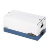 LIBERTY MAX STRENGTH STORAGE BOX, LTR, 12 X 24 X 10, WHITE/BLUE, 4/CARTON