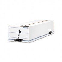 LIBERTY STORAGE BOX, RECORD FORM, 9-1/2 X 23-1/4 X 6, WHITE/BLUE, 12/CARTON