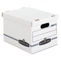 STOR/FILE STORAGE BOX, LETTER/LEGAL, LIFT-OFF LID, WHITE/BLUE, 4/CARTON