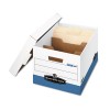 R-KIVE MAXIMUM STRENGTH STORAGE BOX, LETTER/LGL, LOCKING LID, WHITE/BLUE, 12/CTN