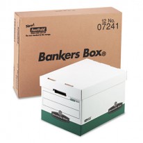 R-KIVE MAX STORAGE BOX, LETTER/LEGAL, LOCKING LID, WHITE/GREEN, 12/CARTON