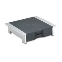 PRINTER/FAX MACHINE STAND, 21 1/4 X 18 1/8 X 5 1/4, BLACK/SILVER