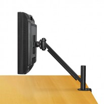 DESK-MOUNT ARM FOR FLAT PANEL MONITOR, 14-1/2 X 4-3/4 X 24, BLACK