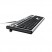 SLIMLINE ANTIMICROBIAL MULTIMEDIA KEYBOARD, 122 KEYS, BLACK/SILVER