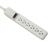 BASIC HOME/OFFICE SURGE PROTECTOR, 6 OUTLETS, 15FT CORD