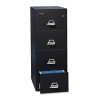 4-DRAWER VERTICAL FILE, 17-3/4W X 31-9/16D, UL 350FOR FIRE, LETTER, BLACK