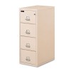 4-DRAWER VERTICAL FILE, 21-5/8W X 32-1/16D, UL 350FOR FIRE, LEGAL, PARCHMENT
