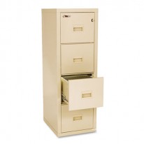 TURTLE 4-DRAWER FILE, 17-3/4W X 22-1/8D, UL LISTED 350FOR FIRE, PARCHMENT