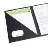 REPORT COVER W/CLEAR INTERIOR POCKET, 8-1/2 X 11, BLACK, 4/PACK