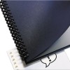 LEATHER LOOK BINDING SYSTEM COVERS, 11 X 8-1/2, NAVY/NAVY, 100 SETS/BOX