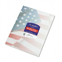 DESIGN PAPER, 24 LBS., FLAG, 8-1/2 X 11, BLUE/RED/WHITE, 100/PACK