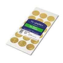 SELF-ADHESIVE EMBOSSED SEALS, GOLD, 54/PACK