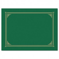 CERTIFICATE/DOCUMENT COVER, 12-1/2 X 9-3/4, GREEN, 6/PACK