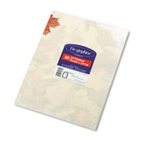 DESIGN PAPER, 24 LBS., CRUSHED LEAVES, 8-1/2 X 11, IVORY, 100/PACK