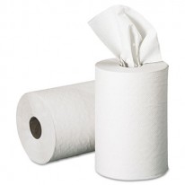 NONPERFORATED PAPER TOWEL ROLLS, 7-7/8 X 350', WHITE, 12/CARTON