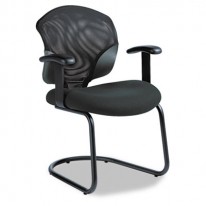 TYE MESH MANAGEMENT SERIES ARM CHAIR W/CANTILEVER BASE, BLACK