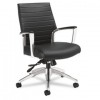 ACCORD SERIES MID-BACK TILT CHAIR, LEATHER/MOCK LEATHER, BLACK