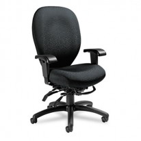 MALLORCA HIGH-BACK MULTI-TILT CHAIR, 20-1/2 X 20-1/2 X 41-1/2, MIDNIGHT BLACK