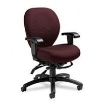 MALLORCA MID-BACK MULTI-TILT CHAIR, 20-1/2 X 20-1/2 X 39-1/2, BORDEAUX