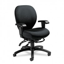 MALLORCA MID-BACK MULTI-TILT CHAIR, 20-1/2 X 20-1/2 X 39-1/2, MIDNIGHT BLACK