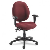 MALAGA LOW-BACK MULTI-TILTER SWIVEL CHAIR, ACRYLIC/POLYESTER, STONE