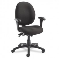 MALAGA LOW-BACK MULTI-TILTER SWIVEL CHAIR, ACRYLIC/POLYESTER, ASPHALT