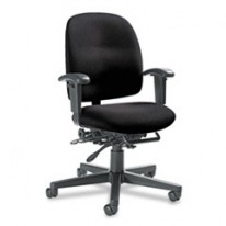 GRANADA SERIES LOW-BACK MULTI-TILTER CHAIR, OLEFIN FABRIC, BLACK