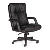 SERIES LEATHER HIGH-BACK SWIVEL/TILT CHAIR W/ARMS, BLACK