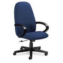 ENTERPRISE SERIES HIGH-BACK SWIVEL/TILT CHAIR, OLEFIN FABRIC, NAVY