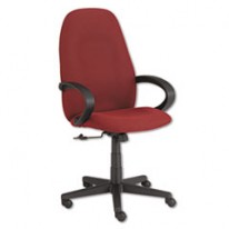 ENTERPRISE SERIES HIGH-BACK SWIVEL/TILT CHAIR, OLEFIN FABRIC, BURGUNDY