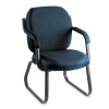 COMMERCE SERIES GUEST ARM CHAIR, SLED BASE, OCEAN BLUE FABRIC