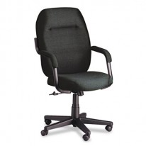 COMMERCE SERIES HIGH-BACK SWIVEL/TILT CHAIR, ASPHALT BLACK FABRIC