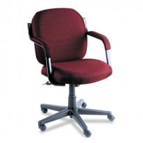 COMMERCE SERIES LOW-BACK SWIVEL/TILT CHAIR, RHAPSODY BURGUNDY FABRIC