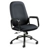 MAX SERIES HIGH-BACK PNEUMATIC TILT CHAIR, CHARCOAL FABRIC, BLACK FRAME