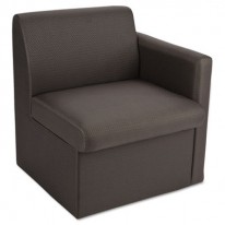 BRADEN SINGLE SEAT RECEPTION CHAIR W/LEFT ARM, 24 X 27-1/2 X 30, CHARCOAL GRAY