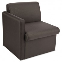 BRADEN SINGLE SEAT RECEPTION CHAIR W/RIGHT ARM, 24 X 27-1/2 X 30, CHARCOAL GRAY